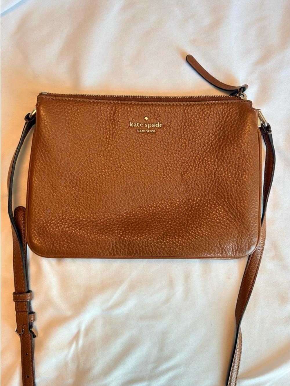 kate spade Brown Pebble Leather Crossbody Bag
